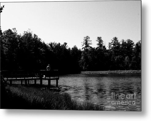 Tranquil Lakeside Afternoon - Metal Print