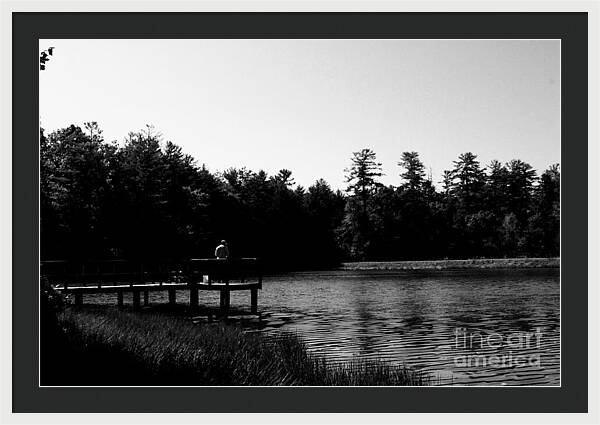 Tranquil Lakeside Afternoon - Framed Print