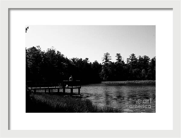 Tranquil Lakeside Afternoon - Framed Print
