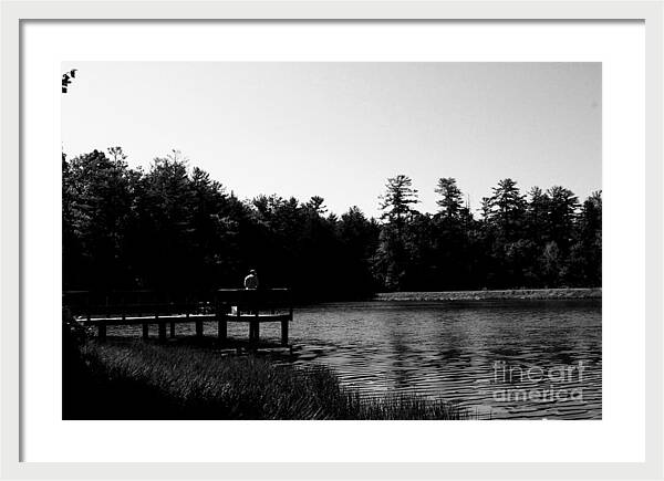 Tranquil Lakeside Afternoon - Framed Print
