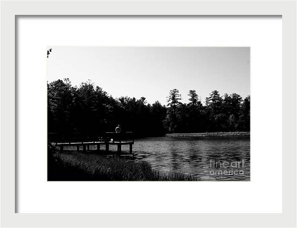 Tranquil Lakeside Afternoon - Framed Print