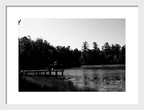 Tranquil Lakeside Afternoon - Framed Print