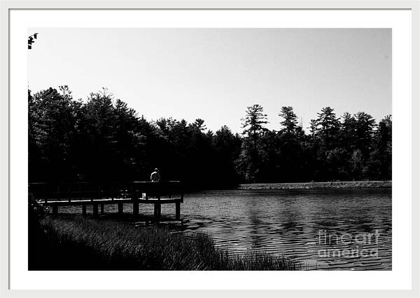 Tranquil Lakeside Afternoon - Framed Print