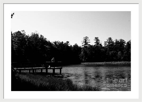 Tranquil Lakeside Afternoon - Framed Print