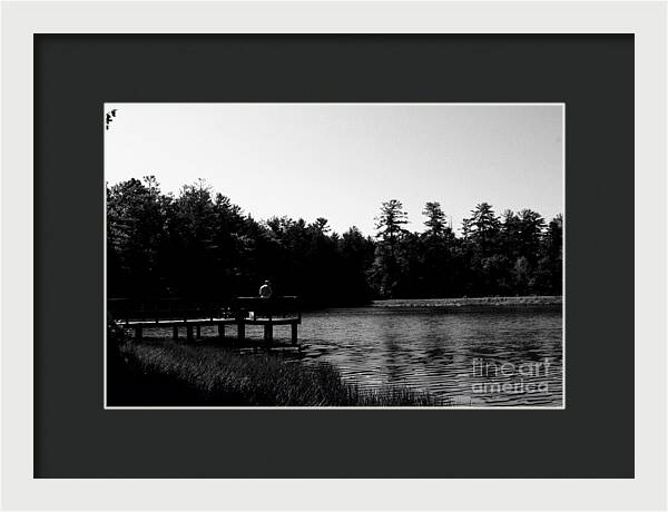 Tranquil Lakeside Afternoon - Framed Print