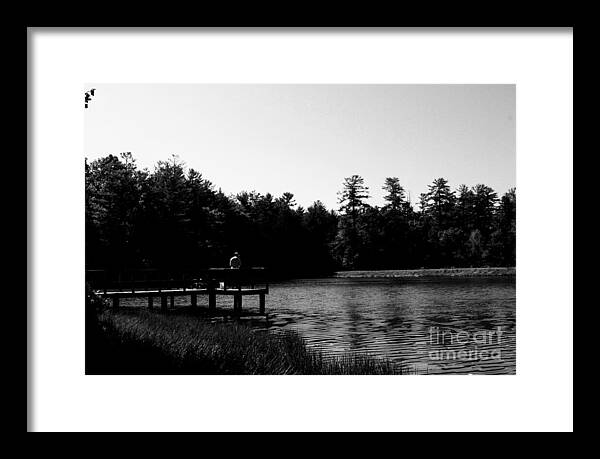 Tranquil Lakeside Afternoon - Framed Print