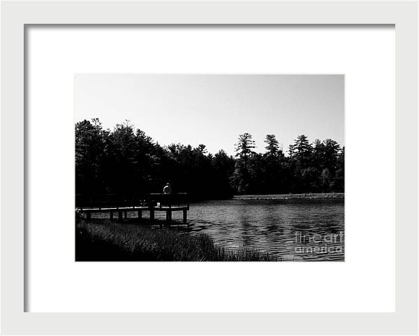 Tranquil Lakeside Afternoon - Framed Print