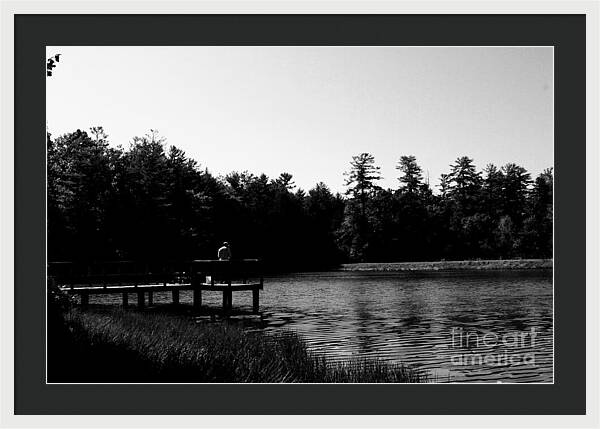 Tranquil Lakeside Afternoon - Framed Print