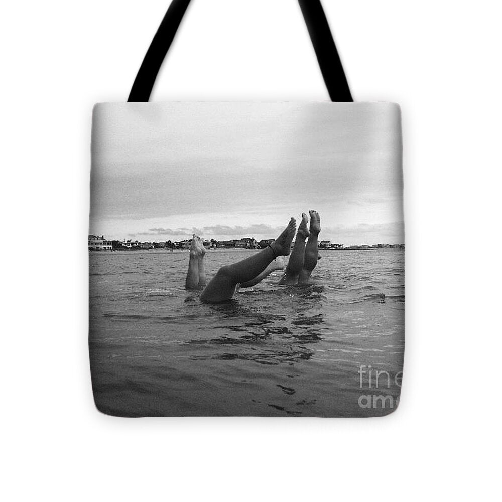 Upside Down Swimmers in the Sea - Tote Bag