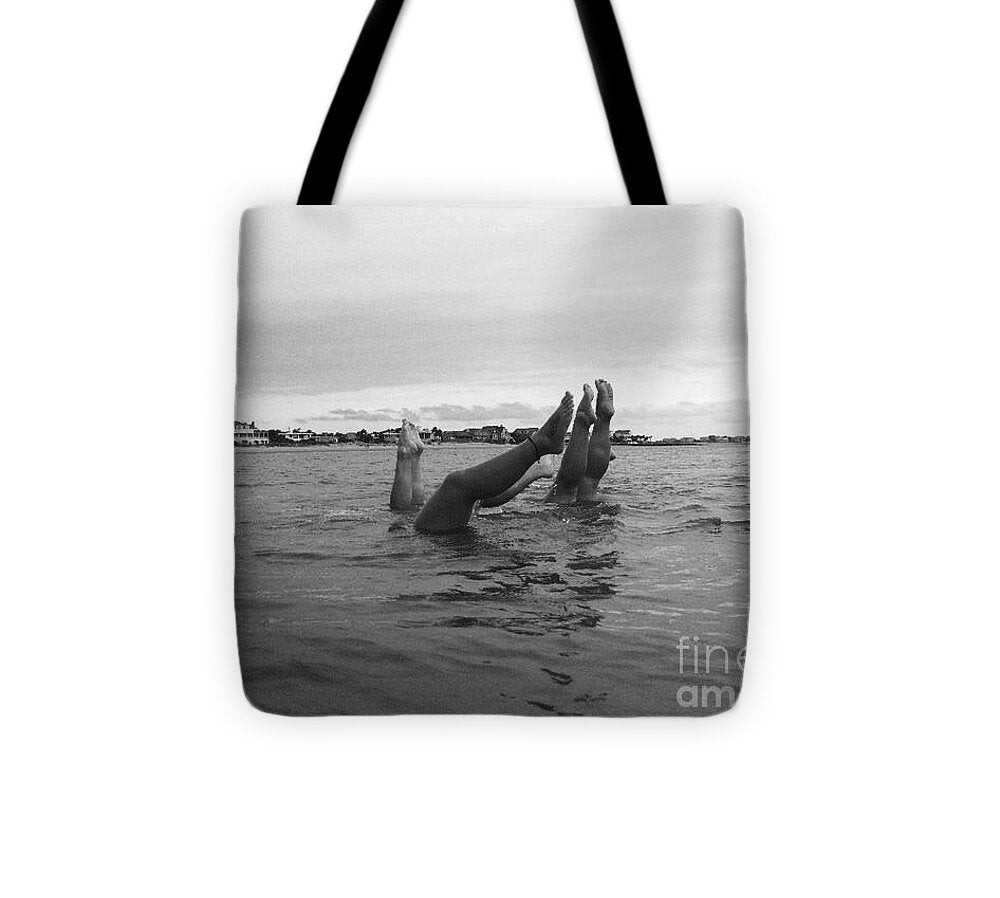 Upside Down Swimmers in the Sea - Tote Bag