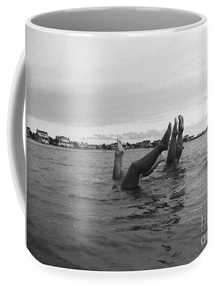 Upside Down Swimmers in the Sea - Mug