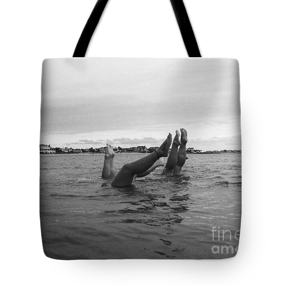 Upside Down Swimmers in the Sea - Tote Bag