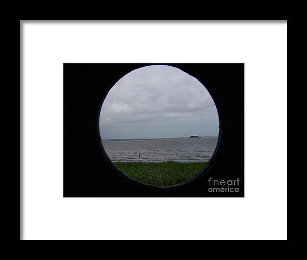 View Through a Circular Window - Framed Print