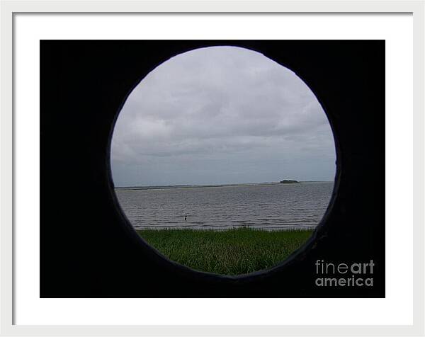 View Through a Circular Window - Framed Print