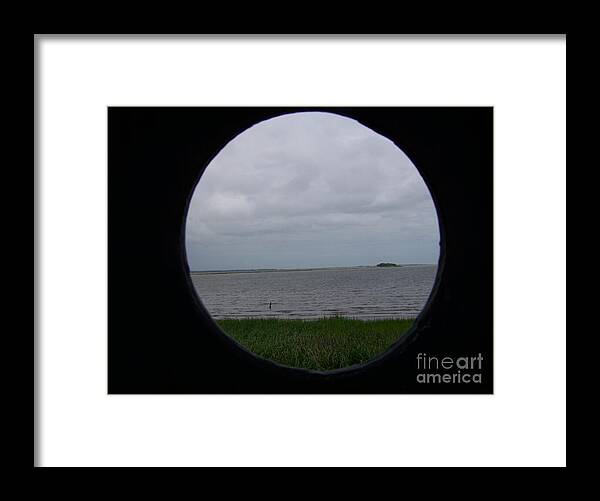 View Through a Circular Window - Framed Print