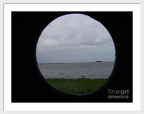View Through a Circular Window - Framed Print