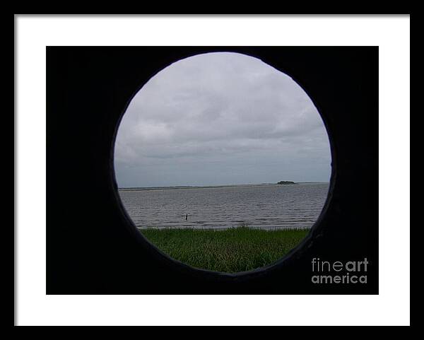 View Through a Circular Window - Framed Print