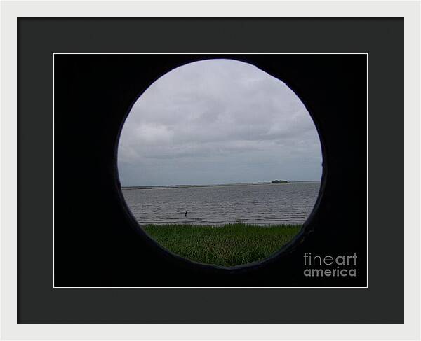 View Through a Circular Window - Framed Print