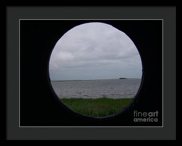 View Through a Circular Window - Framed Print