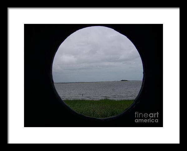 View Through a Circular Window - Framed Print