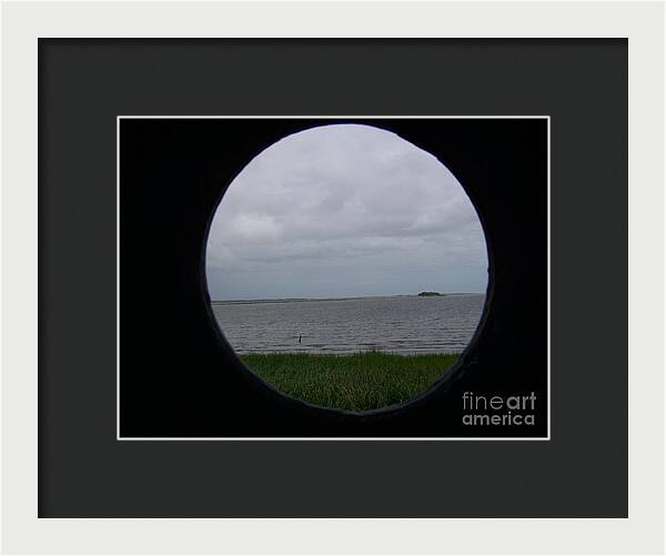 View Through a Circular Window - Framed Print