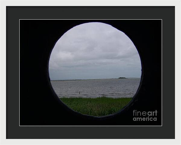 View Through a Circular Window - Framed Print