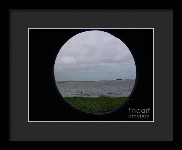 View Through a Circular Window - Framed Print