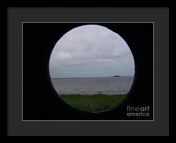 View Through a Circular Window - Framed Print