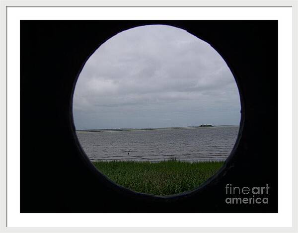 View Through a Circular Window - Framed Print