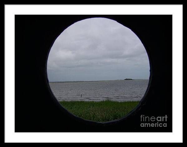 View Through a Circular Window - Framed Print