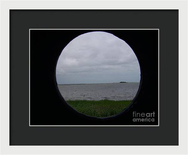 View Through a Circular Window - Framed Print