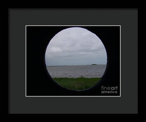 View Through a Circular Window - Framed Print
