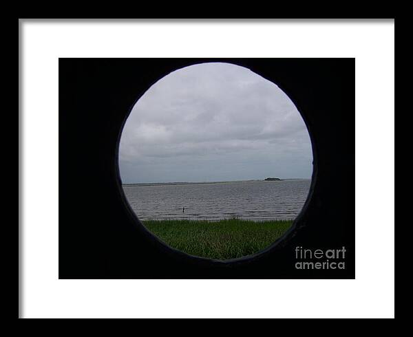 View Through a Circular Window - Framed Print