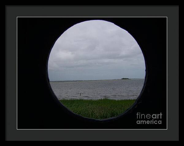View Through a Circular Window - Framed Print