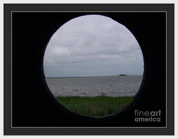 View Through a Circular Window - Framed Print