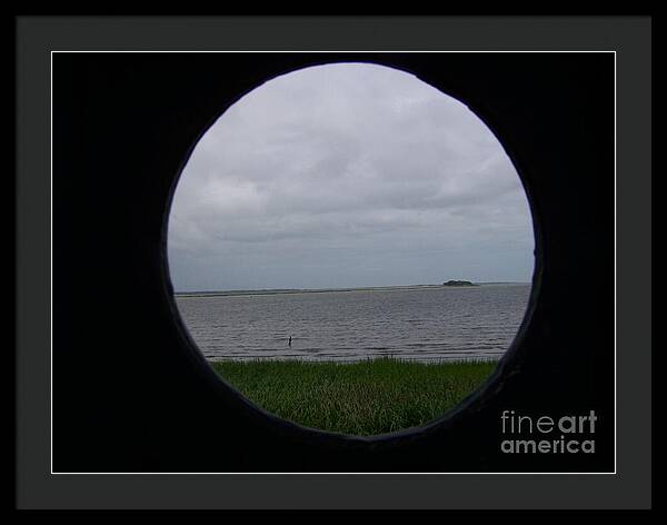 View Through a Circular Window - Framed Print