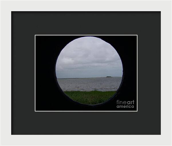 View Through a Circular Window - Framed Print