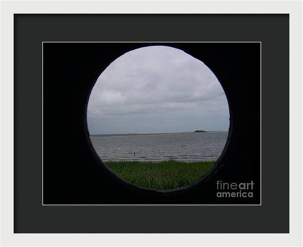 View Through a Circular Window - Framed Print