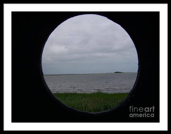 View Through a Circular Window - Framed Print