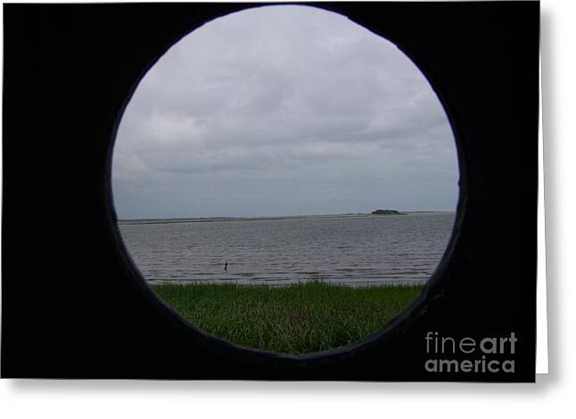 View Through a Circular Window - Greeting Card