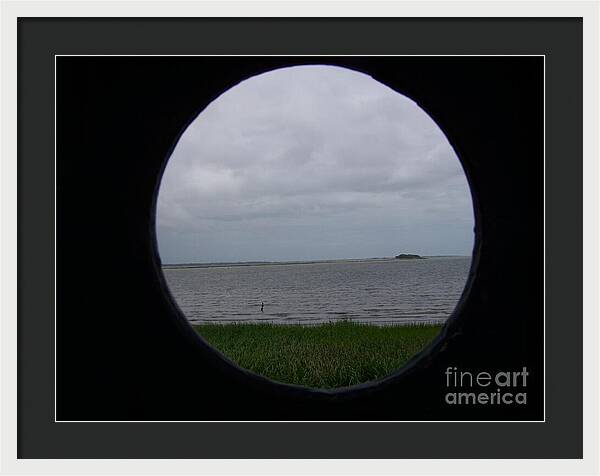 View Through a Circular Window - Framed Print
