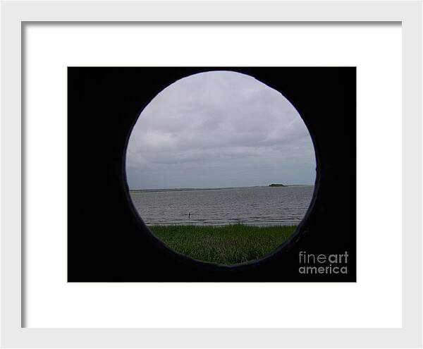 View Through a Circular Window - Framed Print