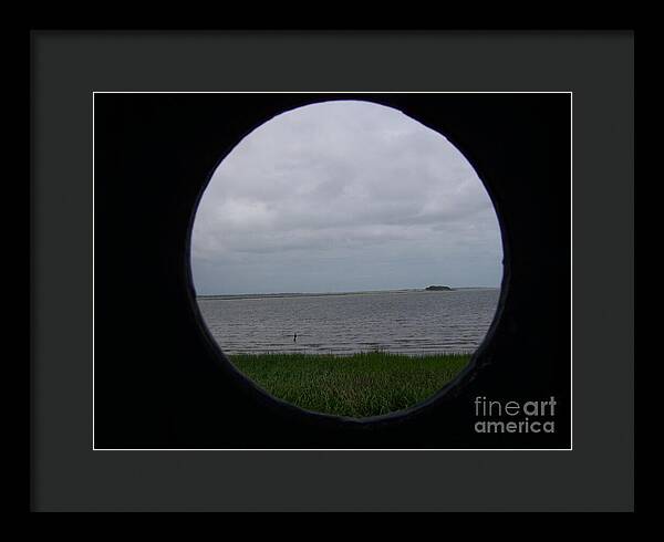 View Through a Circular Window - Framed Print