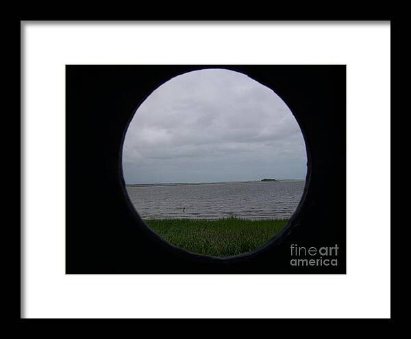 View Through a Circular Window - Framed Print