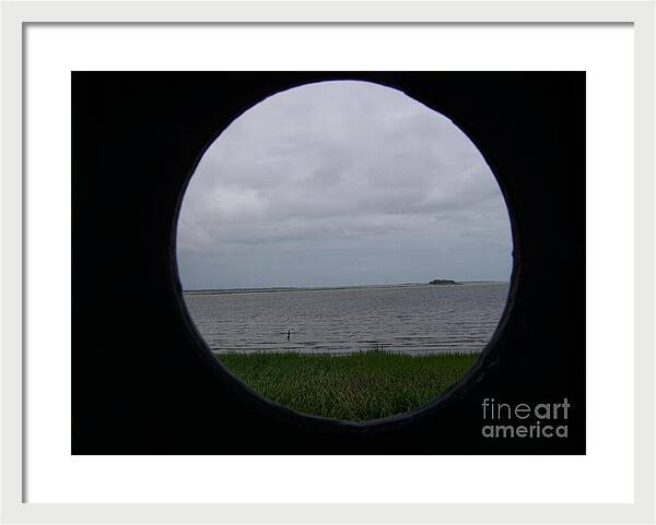 View Through a Circular Window - Framed Print