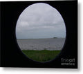 View Through a Circular Window - Metal Print