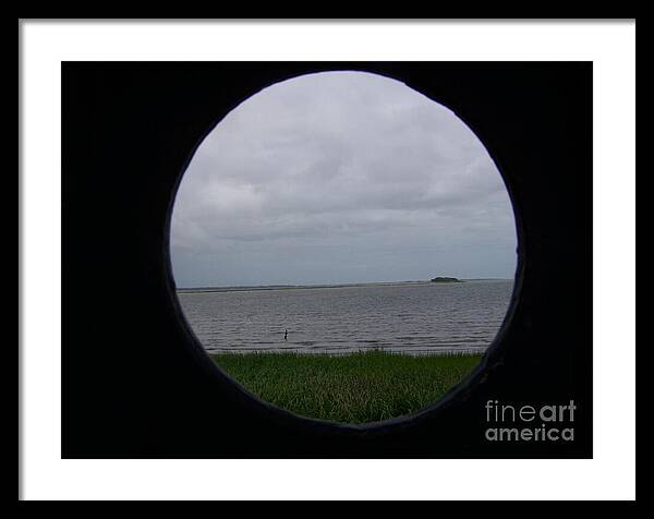 View Through a Circular Window - Framed Print