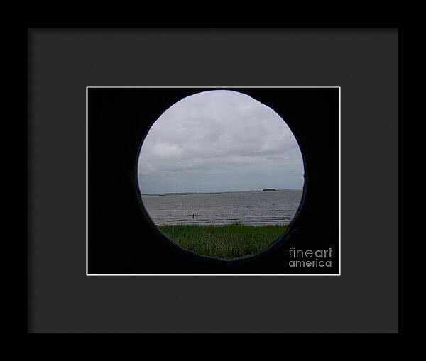 View Through a Circular Window - Framed Print