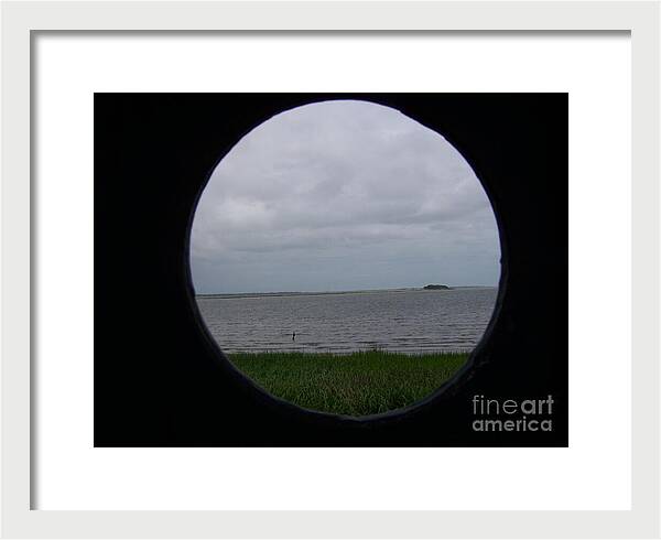 View Through a Circular Window - Framed Print