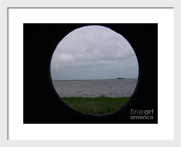 View Through a Circular Window - Framed Print